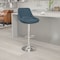 Flash Furniture Contemporary Blue Fabric Adjustable Height Barstool with Chrome Base CH-182050X000-BLFAB-GG - alternate 1